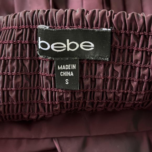 BEBE SATIN HALTER TOP IN IMPERIAL PLUM - Picture 10 of 12